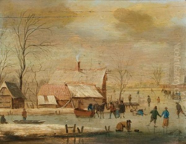 Figures Skating Near A Village - view 1