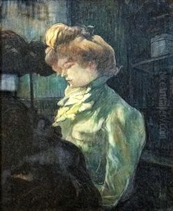 La Modiste, Mademoiselle Margouin (Die Modistin Frl. Margouin) by Henri De Toulouse-Lautrec
