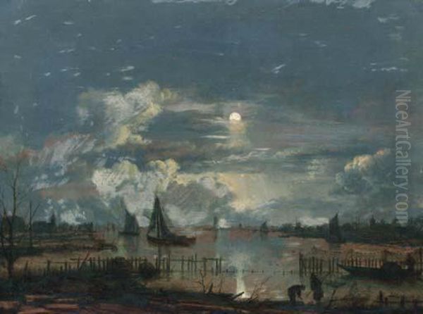 A Moonlit Riverlandscape - view 1