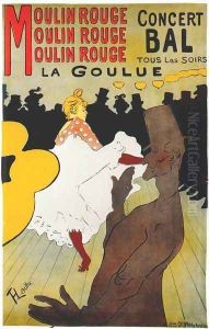 La Goulue, concert balll by Henri De Toulouse-Lautrec