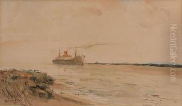 Stoomschip In Vaargeul - view 1
