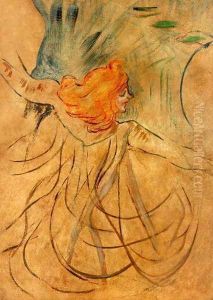 At the Music Hall - Loie Fuller by Henri De Toulouse-Lautrec