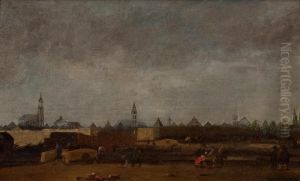 Ansicht Von Delft Nach Der Pulver-explosion Von 1654 by Egbert van der Poel