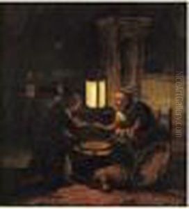 La Vendeuse De Beignets by Egbert van der Poel