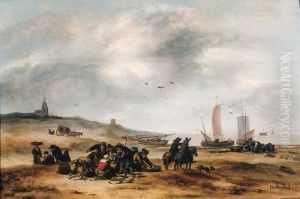 Fish Displayed For Sale On The Beach Scheveningen