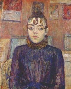 Lautrec Girl With Lovelock by Henri De Toulouse-Lautrec