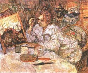 Woman At Her Toilette by Henri De Toulouse-Lautrec