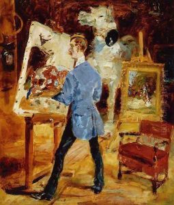 Princeteau In His Studio by Henri De Toulouse-Lautrec