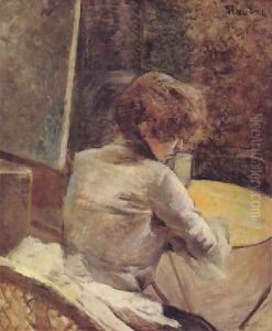 In The Studio by Henri De Toulouse-Lautrec