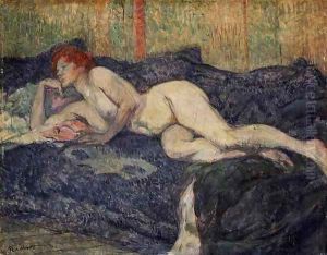 Reclining Nude by Henri De Toulouse-Lautrec