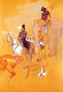 The Procession of the Raja by Henri De Toulouse-Lautrec