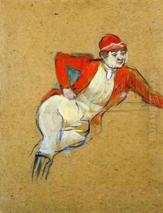 La Macarona in Riding Habit by Henri De Toulouse-Lautrec