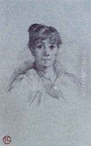 Portrait Of A Woman by Henri De Toulouse-Lautrec
