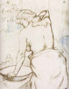 Elles: Woman at Her Toilette, Washing Herself by Henri De Toulouse-Lautrec