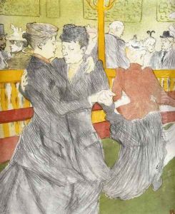 Dancing at the Moulin Rouge by Henri De Toulouse-Lautrec