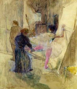 Behind the Scenes by Henri De Toulouse-Lautrec