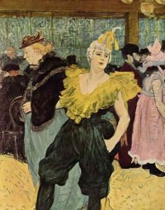 The Clownesse Cha U Ka O In Moulin Rouge by Henri De Toulouse-Lautrec