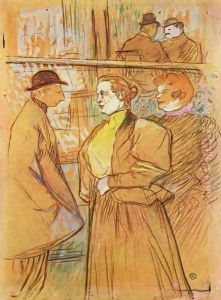 In The Moulin De La Galette Ii by Henri De Toulouse-Lautrec