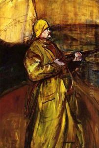 Maurice Joyant with a shotgun by Henri De Toulouse-Lautrec