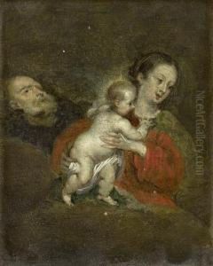 A Study For The Rest On The Flight Into Egypt by Sir Anthony Van Dyck