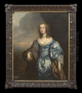Portrait Of A Lady In Blue by Sir Anthony Van Dyck