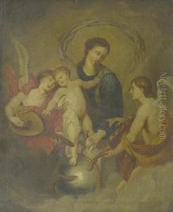 The Madonna And Child Surrounded By Angels Making Music by Sir Anthony Van Dyck