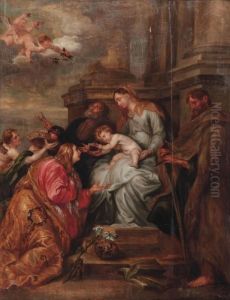The Mystic Marriage Of Saint Rosalia With Other Saints