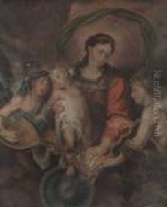 Madonna Mit Zwei Musizierenden Engeln Madonna Mit Zwei Musizierenden Engeln
