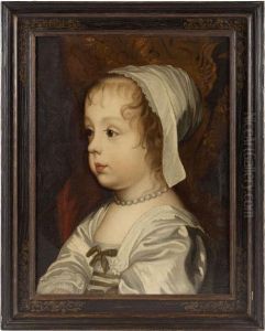 Head Study Of Hrh Princess Mary by Sir Anthony Van Dyck