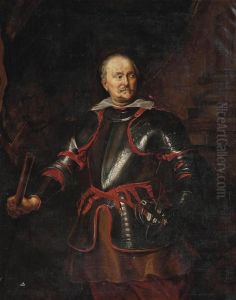 Portrait Of A Gentleman, Three-quarter-length, In Armour, A Baton In His Right Hand