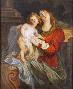 "virgen Con El Nino" by Sir Anthony Van Dyck
