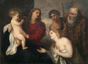 The Virginand Child Adored By Penitent Sinners.