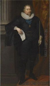 Portrait Of Richard Weston, 1st Earl Of Portland (1577-1635) by Sir Anthony Van Dyck