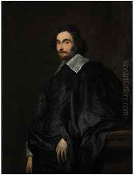 Portrait Of A Gentleman, 
Traditionally Called A Senator Of Antwerp,half-length, Leaning On A 
Plinth - view 1