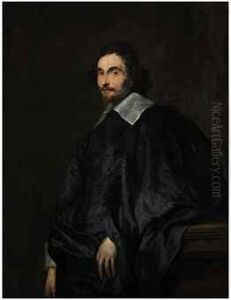 Portrait Of A Gentleman, 
Traditionally Called A Senator Of Antwerp,half-length, Leaning On A 
Plinth