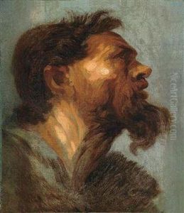 Zugeschriebenkopfstudie Eines Bartigenmannes Im Fellkleid by Sir Anthony Van Dyck