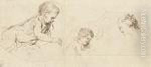 Studies Of The Christ Child And St Catherine Of Alexandria by Sir Anthony Van Dyck