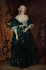 Portrait Of Anne Sophia, Countess Of Carnarvon (d. 1695) by Sir Anthony Van Dyck