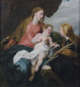 Le Mariage Mystique De Sainte Catherine by Sir Anthony Van Dyck