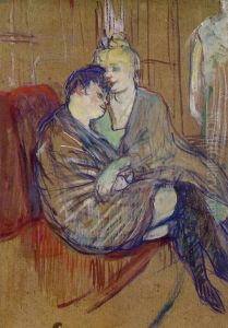Two Girlfriends by Henri De Toulouse-Lautrec
