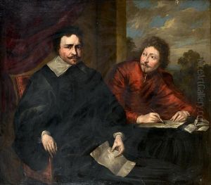 Portrait Of Thomas Wentworth, Earl Ofstrafford, And His Secretary, Philip Mainwaring by Sir Anthony Van Dyck