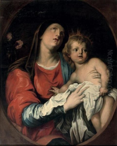 The Virgin And Child, In A Painted Oval - view 1