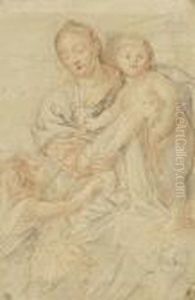 Mary And The Child Jesus With John by Sir Anthony Van Dyck