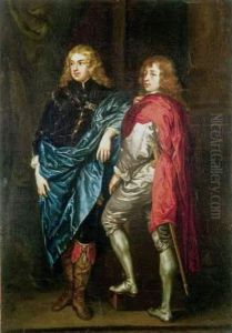 Portrait De Deux Jeunes
 Elegants by Sir Anthony Van Dyck