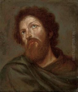Head Of A Male Saint by Sir Anthony Van Dyck