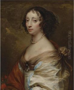 Portrait Of A Woman Wearing A Pearl Necklace