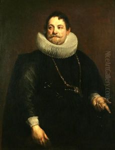 A Portrait Of Jan Van Montfort by Sir Anthony Van Dyck