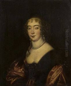 Portrait Of A Lady With Pearl Necklace