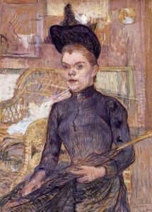 Woman in a Black Hat, Berthe la Sourde by Henri De Toulouse-Lautrec