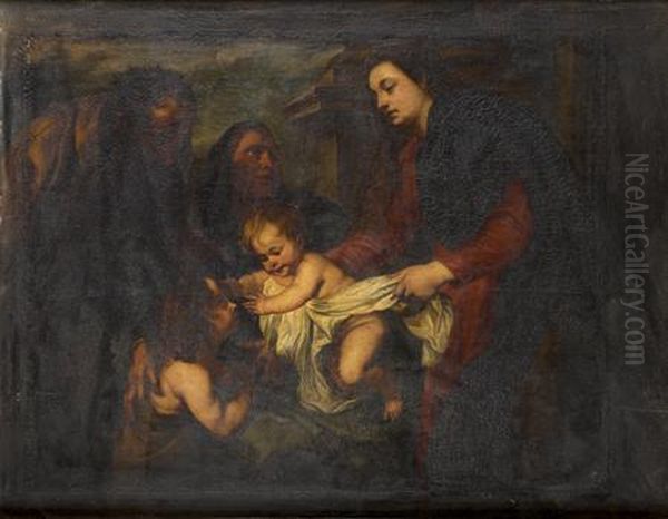 La Sainte Famille Avec Sainte Elisabeth Et Saintjean-baptiste - view 1